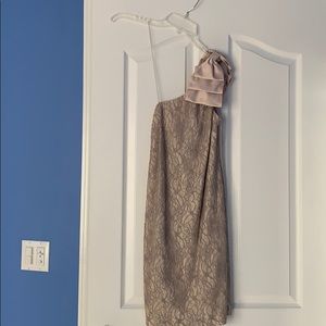 Aqua One shoulder dress